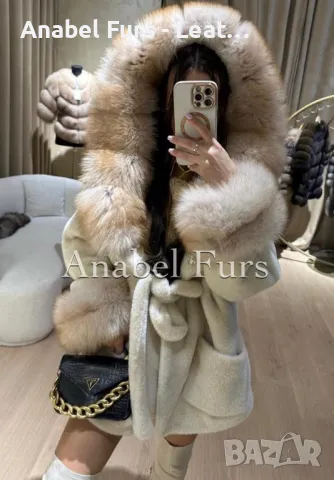 Дамски палта от кашмир, естествена кожа и естествен косъм, снимка 18 - Якета - 48157973