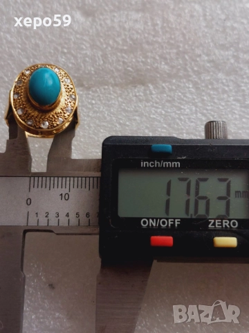 Лот златни пръстени с цитрин,корал,тюркуаз и диаманти,злато 750/цени,1800,900,750 евро., снимка 7 - Пръстени - 52307676