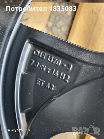 Лети джанти 16ки 5х112 VW + летни гуми 215/60/16 GoodYear, снимка 9 - Гуми и джанти - 56264935