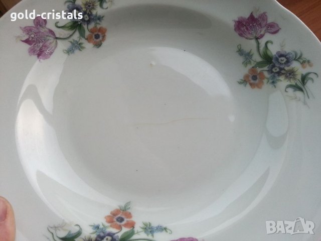 Стар български порцелан чинии дълбоки, снимка 4 - Антикварни и старинни предмети - 33824476