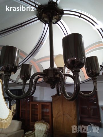 Абажур стъкло и желязо Германия, снимка 2 - Полилеи - 35178337