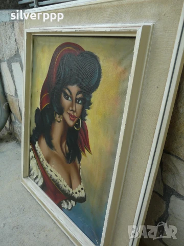  Картина - испанска циганка , снимка 2 - Антикварни и старинни предмети - 50569766