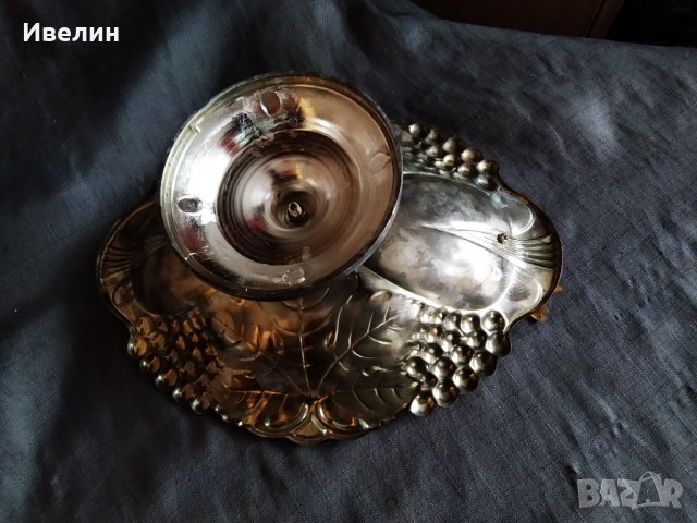 позлатена метална купа в стил арт деко, снимка 4 - Антикварни и старинни предмети - 29571155