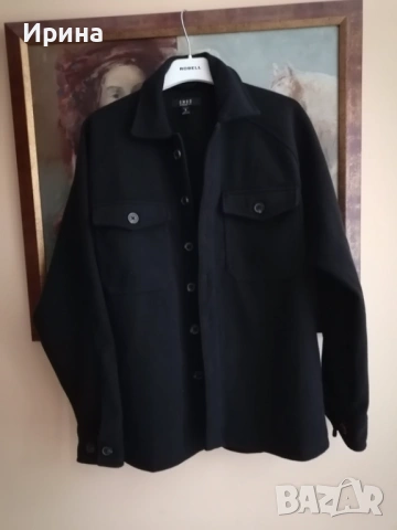Мъжка черна дебела риза- яке SMOG, S/м размер, снимка 2 - Ризи - 53351420
