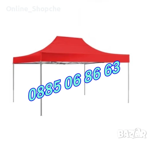 Страница 10.50 м за шатра 3 х 4.50 сгъваема тип хармоника, 3 плътни страни, снимка 4 - Градински мебели, декорация  - 51235654