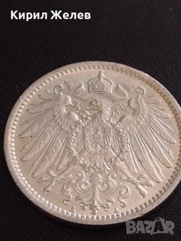 СРЕБЪРНА МОНЕТА 1 марка 1914г. Германска империя Вилхелм втори 37170, снимка 7 - Нумизматика и бонистика - 40465224