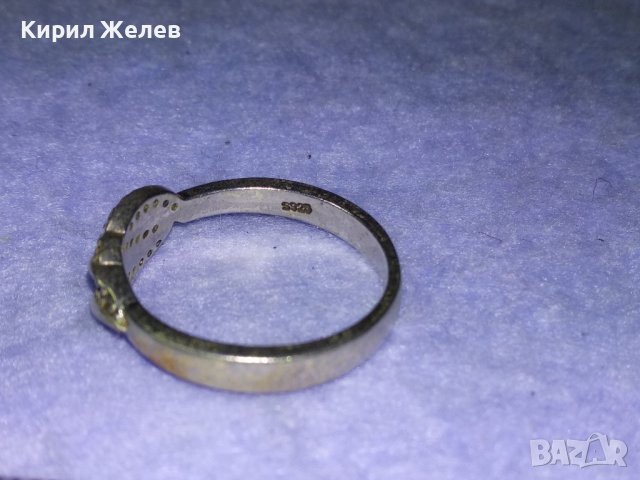 НЕЖЕН ФЛОРАЛЕН СКЪПОЦЕНЕН СРЕБЪРЕН ВИНТИДЖ АРТ ПРЪСТЕН СРЕБРО S925 АНГЛИЯ с ФАСЕТ ЦИРКОНЧЕТА 39986, снимка 14 - Пръстени - 42866944