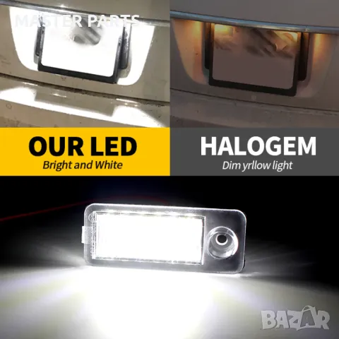  Супер ярки LED светлини плафони за заден регистрационен номер (A6 C5, RS6)  , снимка 3 - Части - 48816969