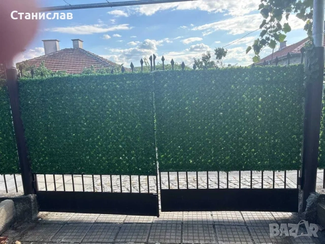 Декоративна мрежа с 95% плътност - имитация на жив плет с UV защита, снимка 8 - Огради и мрежи - 53322721
