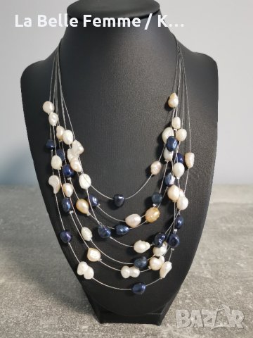 Колиета от естествени перли, снимка 5 - Колиета, медальони, синджири - 38108040