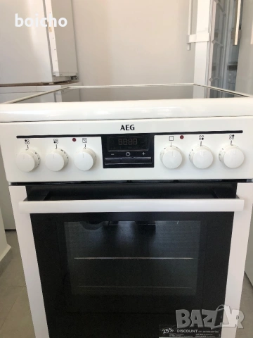Свободностояща печка AEG 47095VD-wn 50 см, снимка 3 - Печки, фурни - 54309006