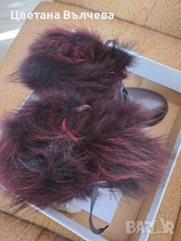 Нови зимни боти с естествена кожа и косъм., снимка 1