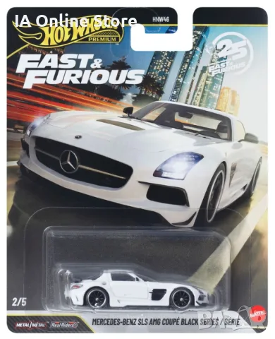 Hot Wheels Premium Fast & Furious Mercedes-Benz SLS AMG Coupe Black Series