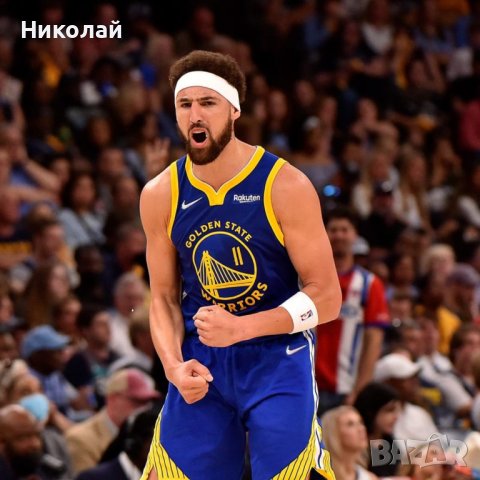 Nike Klay Thompson Royal Golden State Warriors Jersey, снимка 10 - Спортни дрехи, екипи - 37317156