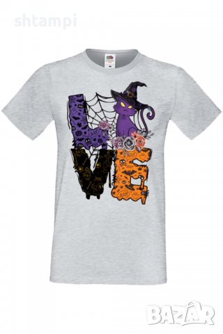Мъжка тениска Love Witch,Halloween,Хелоуин,Празник,Забавление,Изненада,Обичаи,, снимка 4 - Тениски - 38135680