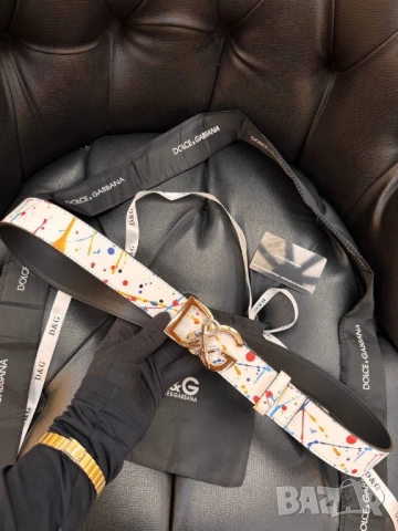 колани от естествена кожа с кутия, сертификат и торбичка dolce gabbana , снимка 6 - Колани - 51924882