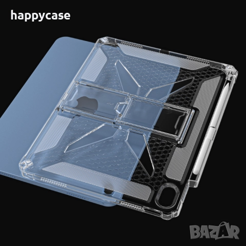 Apple iPad 11 2025 / iPad 10 2022 / Удароустойчив прозрачен силиконов кейс гръб калъф със стойка, снимка 7 - Таблети - 52425787