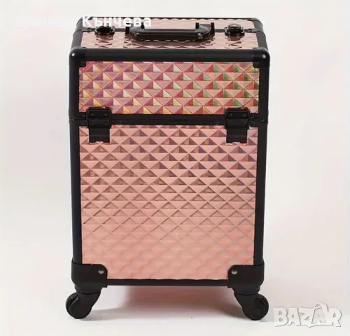 Професионален куфар за грим на колелца, снимка 7 - Куфари - 48199402