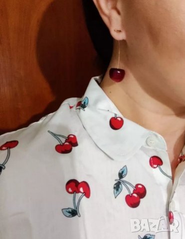 Нови изящни обеци черешки 15 лв, снимка 5 - Обеци - 36905567