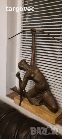 уникална бронзова статуетка статуя фигура, снимка 2 - Антикварни и старинни предмети - 52357319