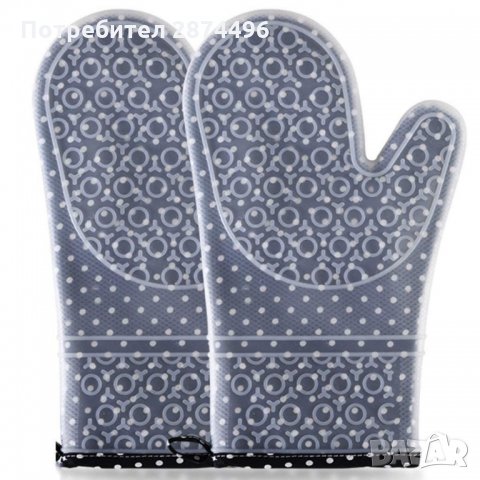 02888 Готварска ръкавица от текстил със силиконово покритие, снимка 7 - Аксесоари за кухня - 35348704