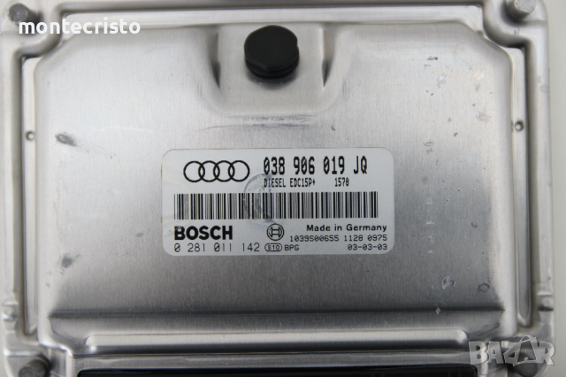 Моторен компютър ECU Audi A4 B6 / 038 906 019 JQ / 038906019JQ / 0 281 011 142 / 0281011142, снимка 2 - Части - 44512797