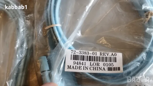 Кабел Cisco Console Cable, от RJ45 към DB9F, 1.8 м., син оригинален!, снимка 7 - Кабели и адаптери - 55935690