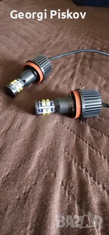 Комплект LED крушки H8 120W за фабрични ангелски очи - бели за BMW, снимка 2 - Аксесоари и консумативи - 54299596