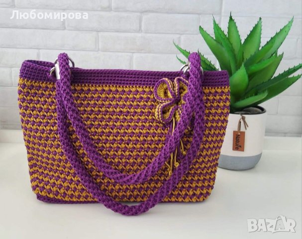 Ръчно плетена дамска чанта, снимка 2 - Чанти - 40518998