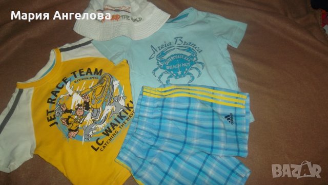 Адидас-оригинални, 2 тениски и шапка за 2-3 год., снимка 1 - Детски комплекти - 36659413
