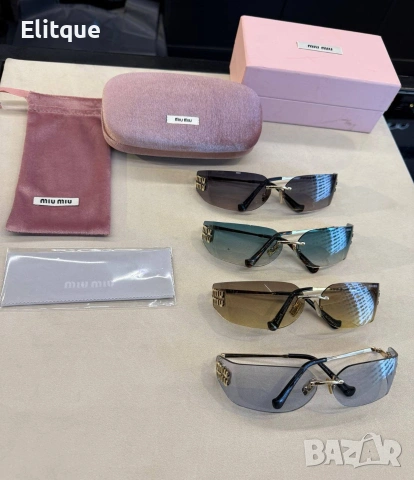 Очила + висок клас калъф + на марката кутия + сертификат + кърпичка miu miu 