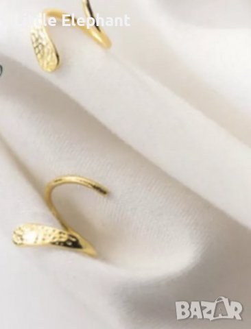 Сребърни обеци спирали,пиърсинг,Gold/нови, снимка 1