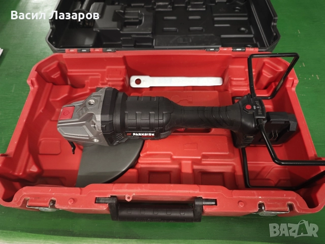 Акомулаторен ъглошлайф PARKSIDE PWSAP 40-LI A1 чисто нов с две батерии и куфар , снимка 2 - Ъглошлайфи - 52835909