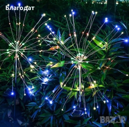 Соларно глухарче (коледна украса) - жълто, шарено - 2бр в опаковка, снимка 8 - Декорация за дома - 52410639