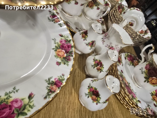 Royal Albert – Old Country Roses!  140 части • 24K позлата • Англия!  Цена: 4200 лв  Уникално голям , снимка 8 - Сервизи - 52433260
