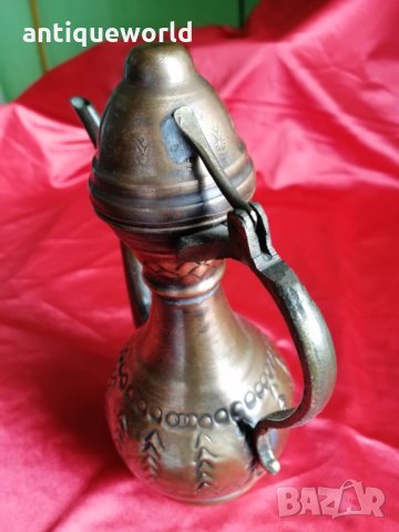 Ръчно Кован Турски Бакърен ИБРИК , Кана, снимка 4 - Антикварни и старинни предмети - 29662675