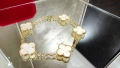 Van Cleef & Arpels VCA 5 Motifs Gold Mother of Pearl Vintage Alhambra Дамска Гривна, снимка 1