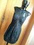 Черна къса рокля с дантела М, снимка 1