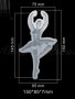 Голяма Балерина Балет Танцьорка силиконов молд форма топер фондан шоколад смола, снимка 1 - Форми - 33745727