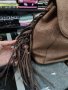 Нова колекция луксозна раница с ресни в кафяв цвят. От велур с кожени дръжки,които се регулират., снимка 2
