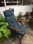 Градинска сезонна възглавница за стол с висока регулируема облегалка, снимка 1
