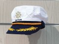 Нова бяла капитанска шапка CAPTAIN с Рул, Унисекс, снимка 6