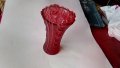 Мурано Италия ваза червено дебело стъкло, снимка 1 - Антикварни и старинни предмети - 36855268
