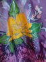 Шал коприна с ръчно рисувано цвете, снимка 2