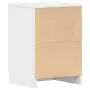 vidaXL Нощни шкафчета, 2 бр, бели, 38x35x56 см, инженерно дърво, снимка 9