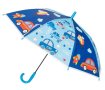 Детски чадър тип бастун за дъжд ръчен син Ciel с коли 66 см, снимка 3