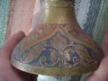 Много стара и красива бронзова ваза,ръчно рисувана., снимка 5