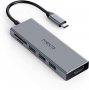 ПРОМО! 6 в 1 USB C Hub - хъб 3 х USB 3.0 + 4K HDMI + четец на карти