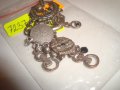 СТАРИ ОСМАНСКИ МЕДНИ ПОСРЕБРЕНИ НАКИТИ ВИСУЛКИ ОБЕЦИ с КРИСТАЛИ 72371, снимка 8
