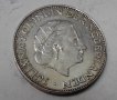 Сребърна монета 2,5 гулдена 1961 г. Холандия, снимка 4
